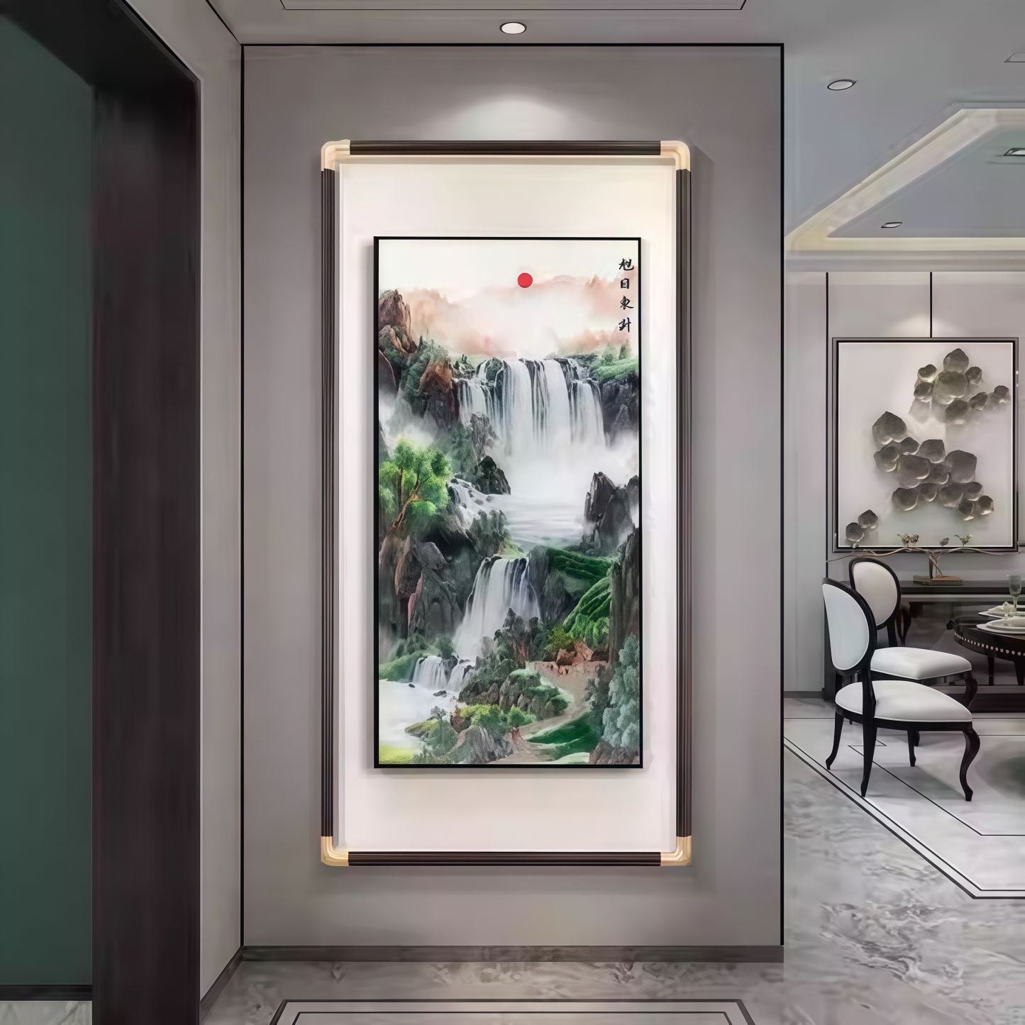 Embroidered Landscape Wall Scroll