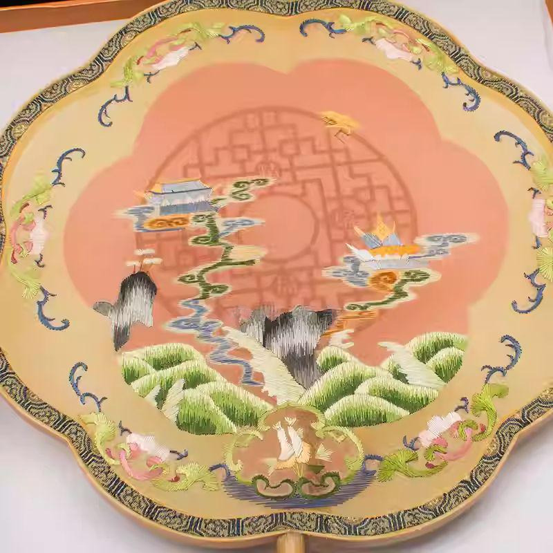 Suzhou Embroidery Double-Sided Embroidered Fan