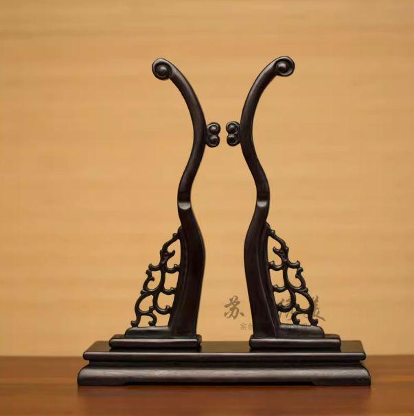 Embroidered Palace Fan Round Fan Stand Base