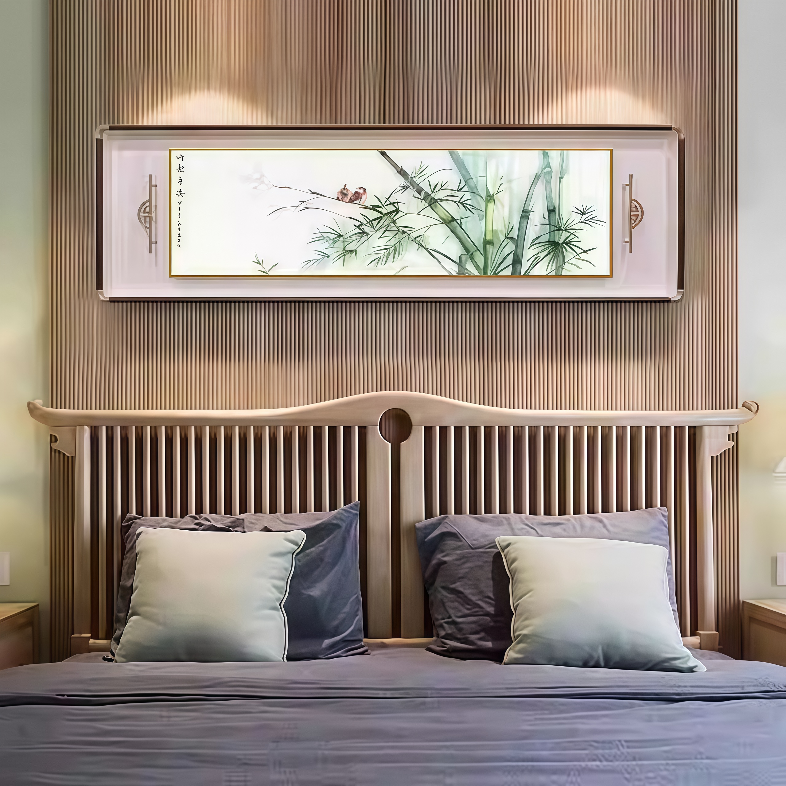 Bamboo Peace Bedside Hanging Painting
