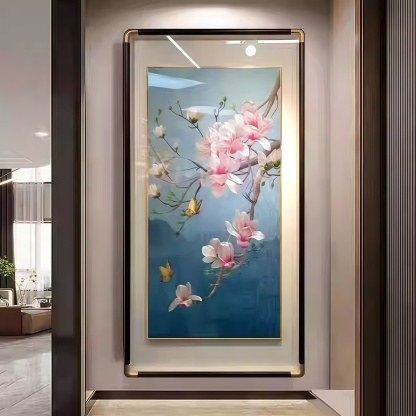 Magnolia Flower and Bird Exquisite Embroidery Painting