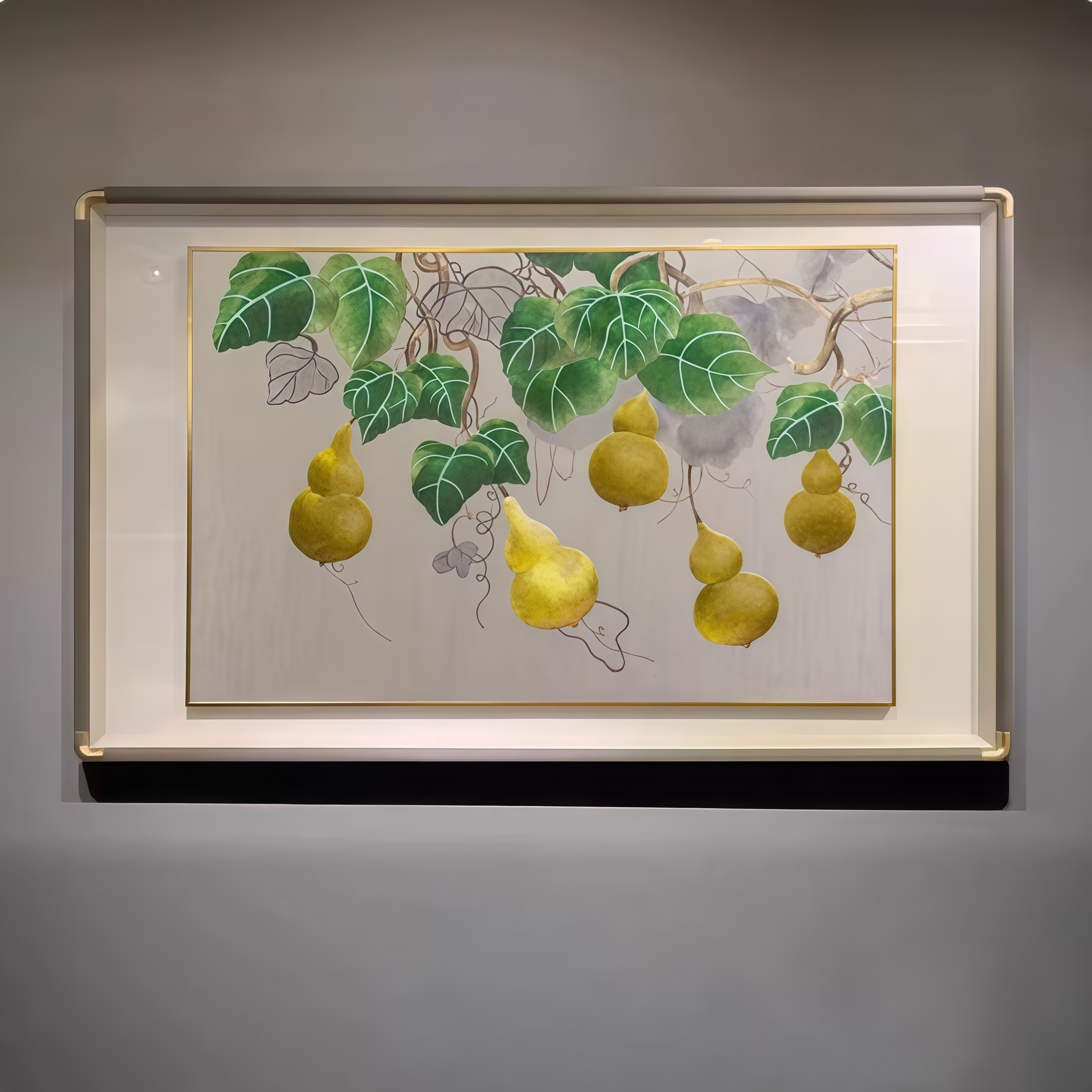 Five Blessings High-End Brocade Wall Painting