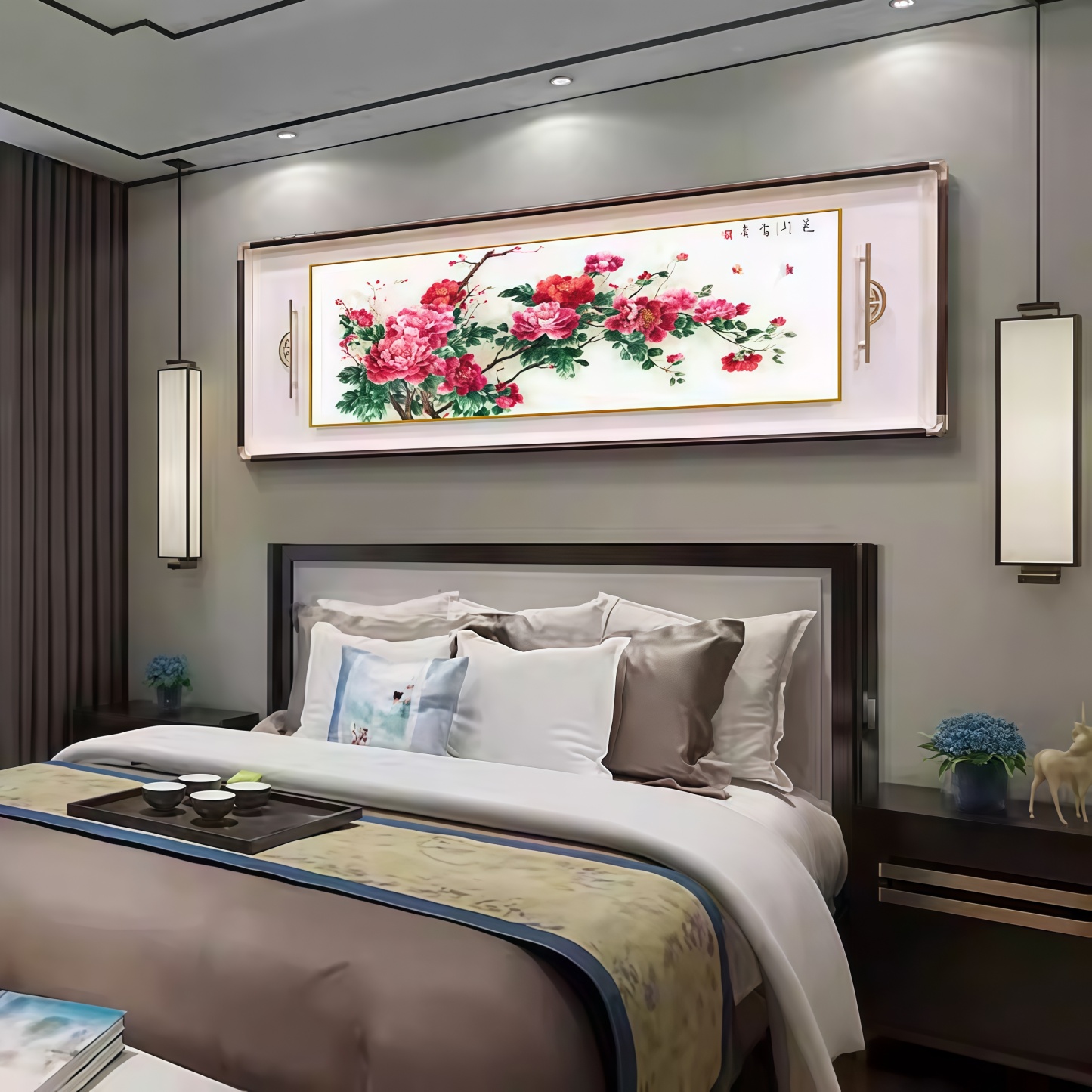 Su Embroidery Peony Hanging Painting