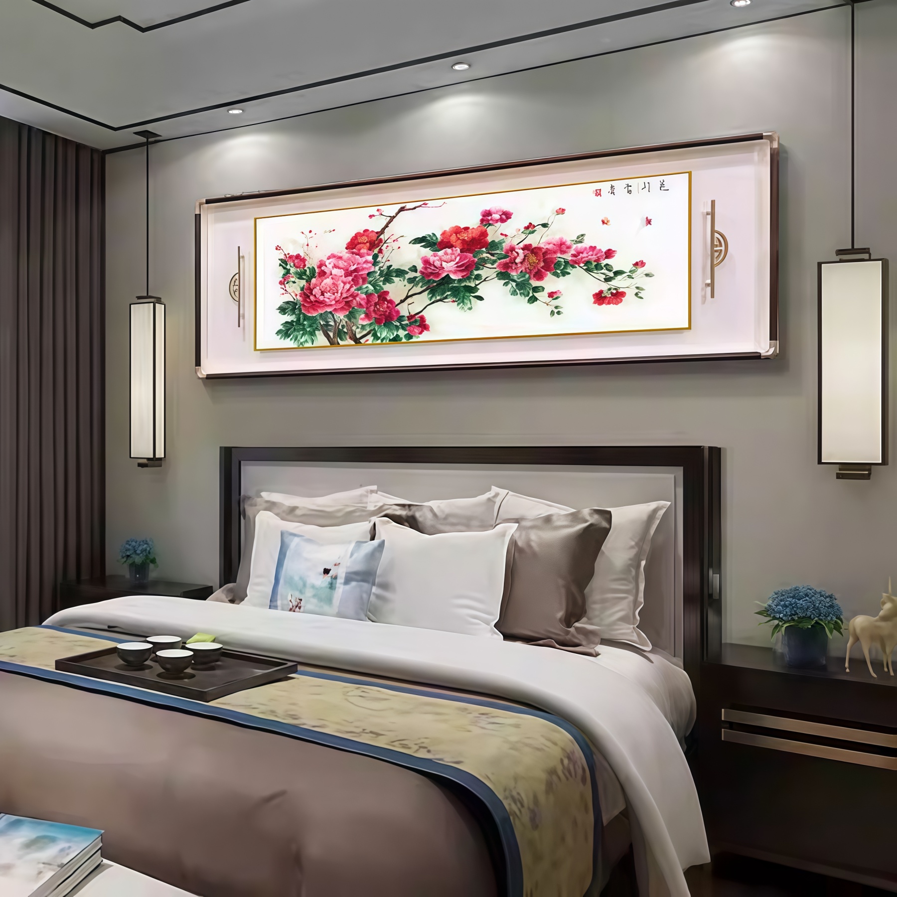 Su Embroidery Peony Hanging Painting