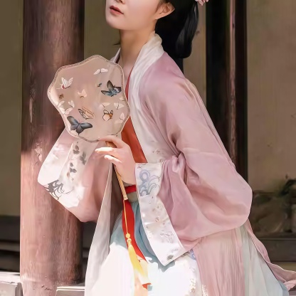 Ancient Style Embroidered Double-Sided Round Fan