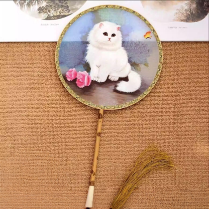 Suzhou Embroidery Handmade Embroidered Xiangfei Bamboo Fan