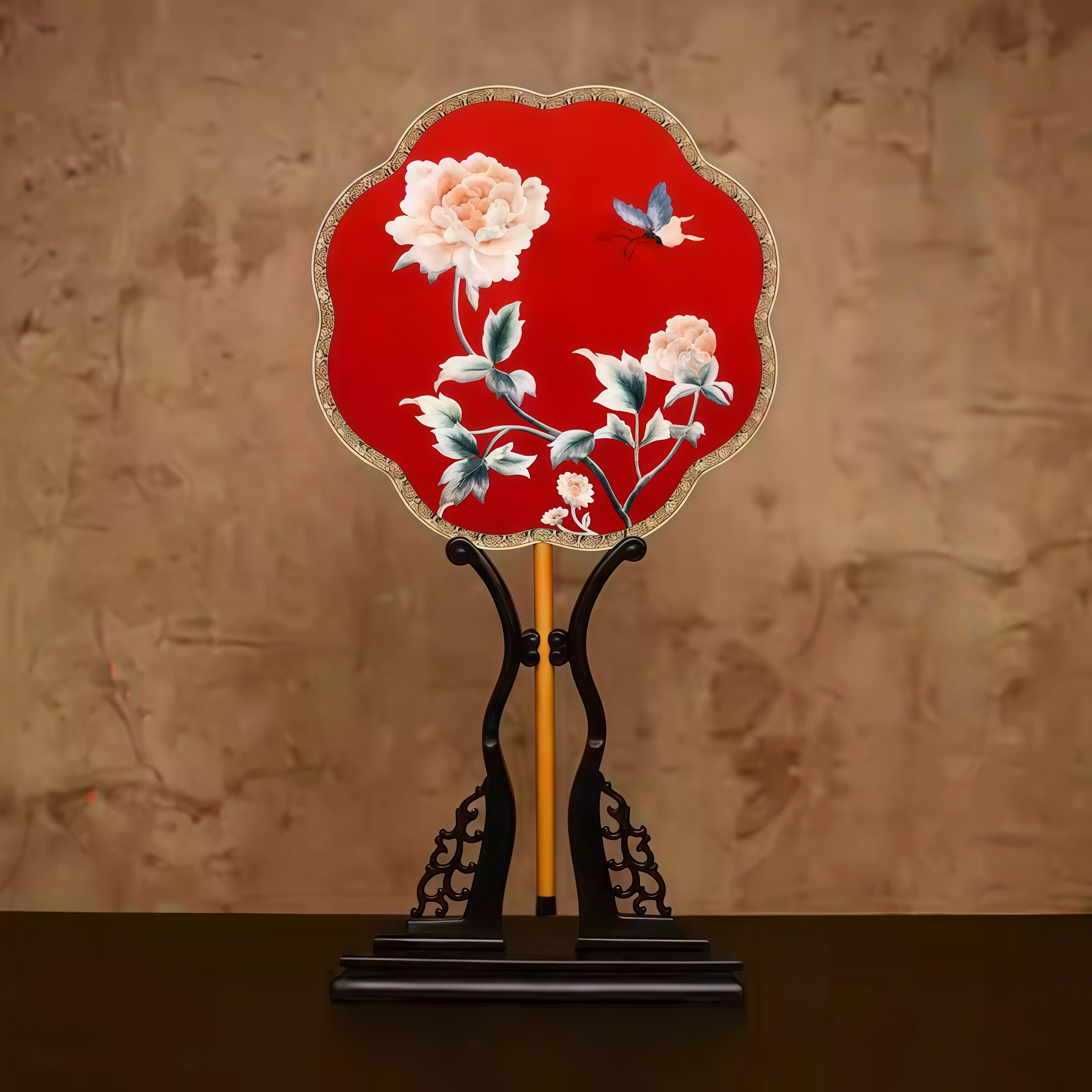 Suzhou Embroidery Wedding Fan Double-Sided Embroidery