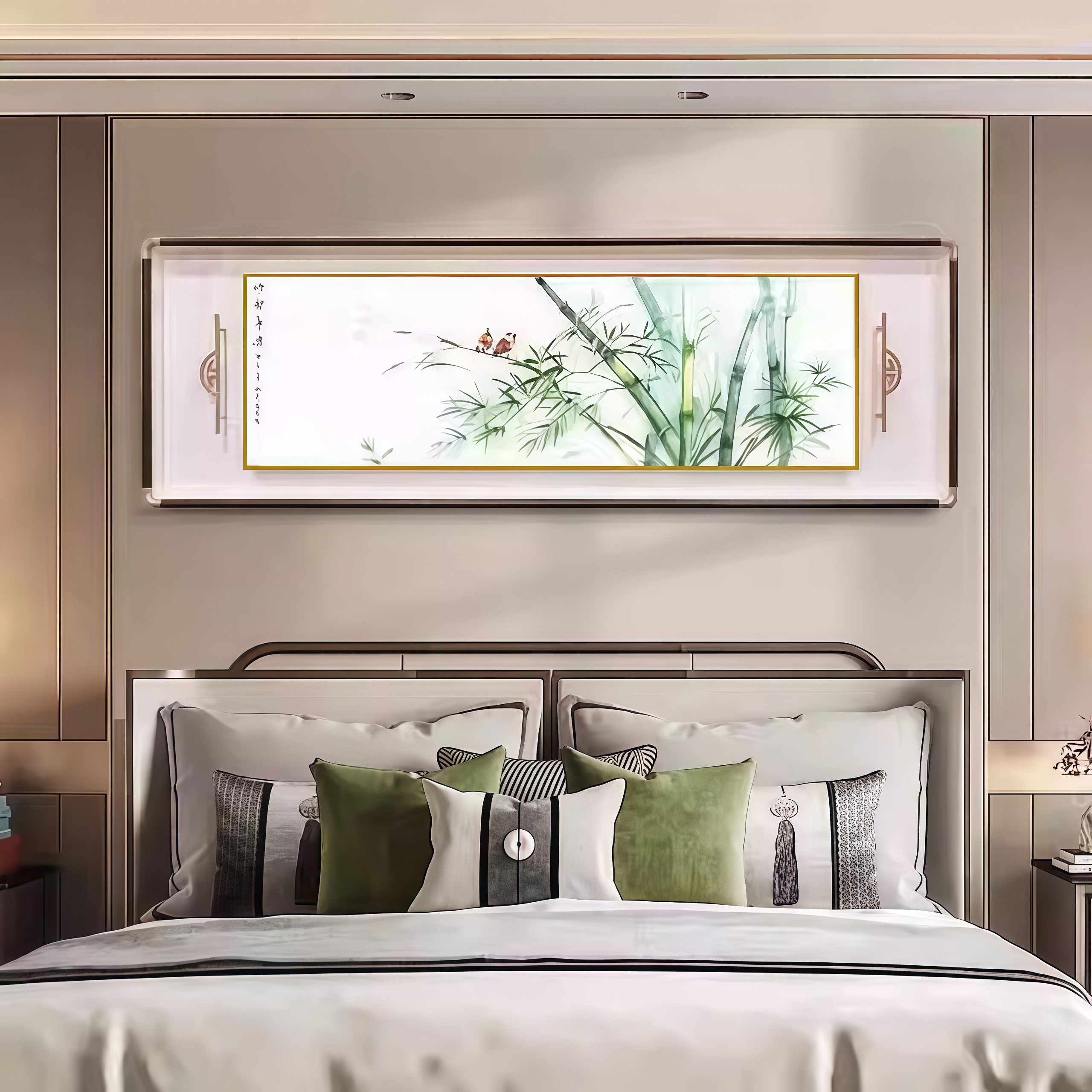 Bamboo Peace Bedside Hanging Painting