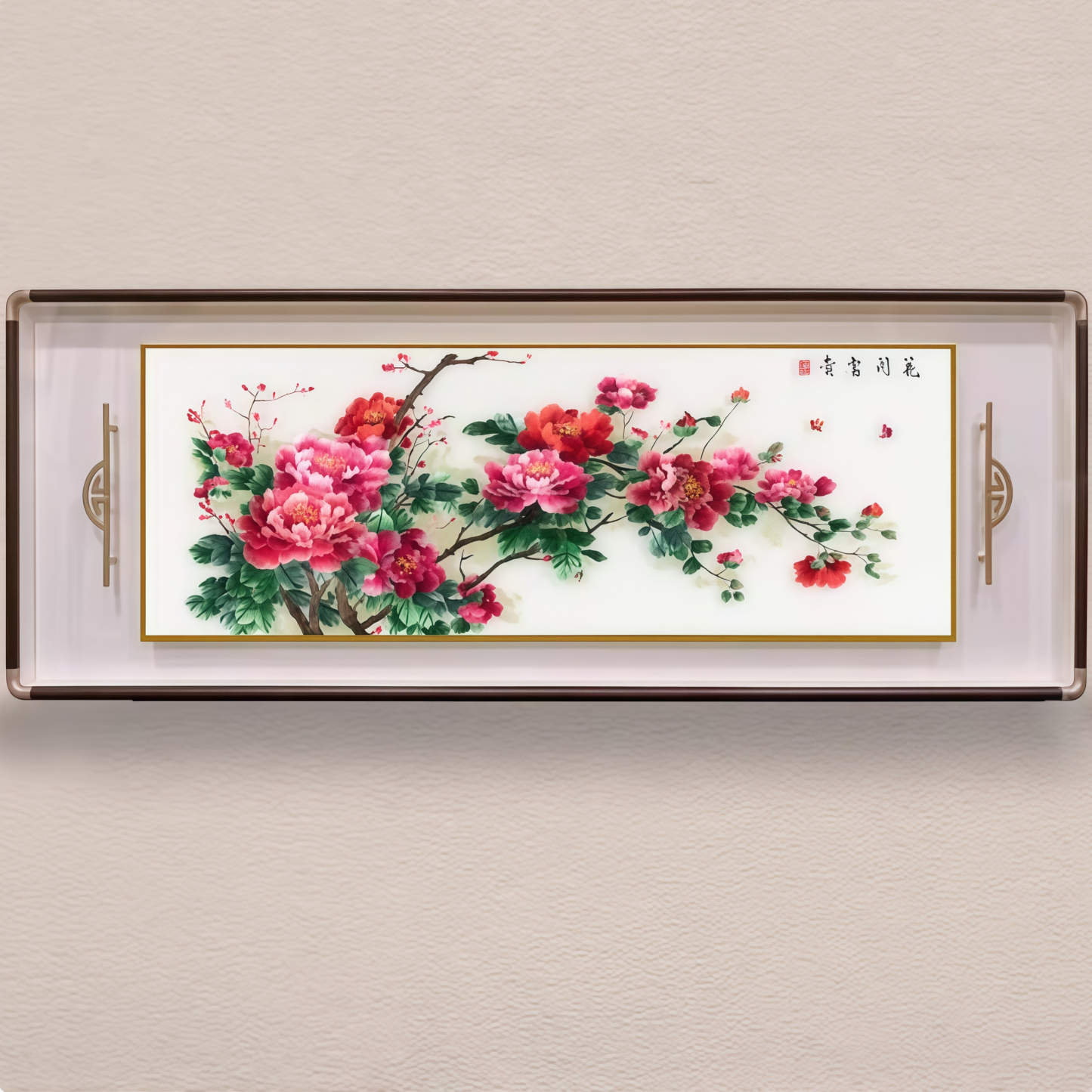 Su Embroidery Peony Hanging Painting