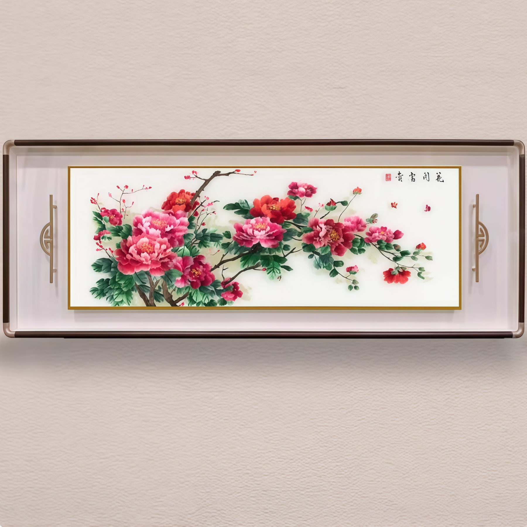 Su Embroidery Peony Hanging Painting
