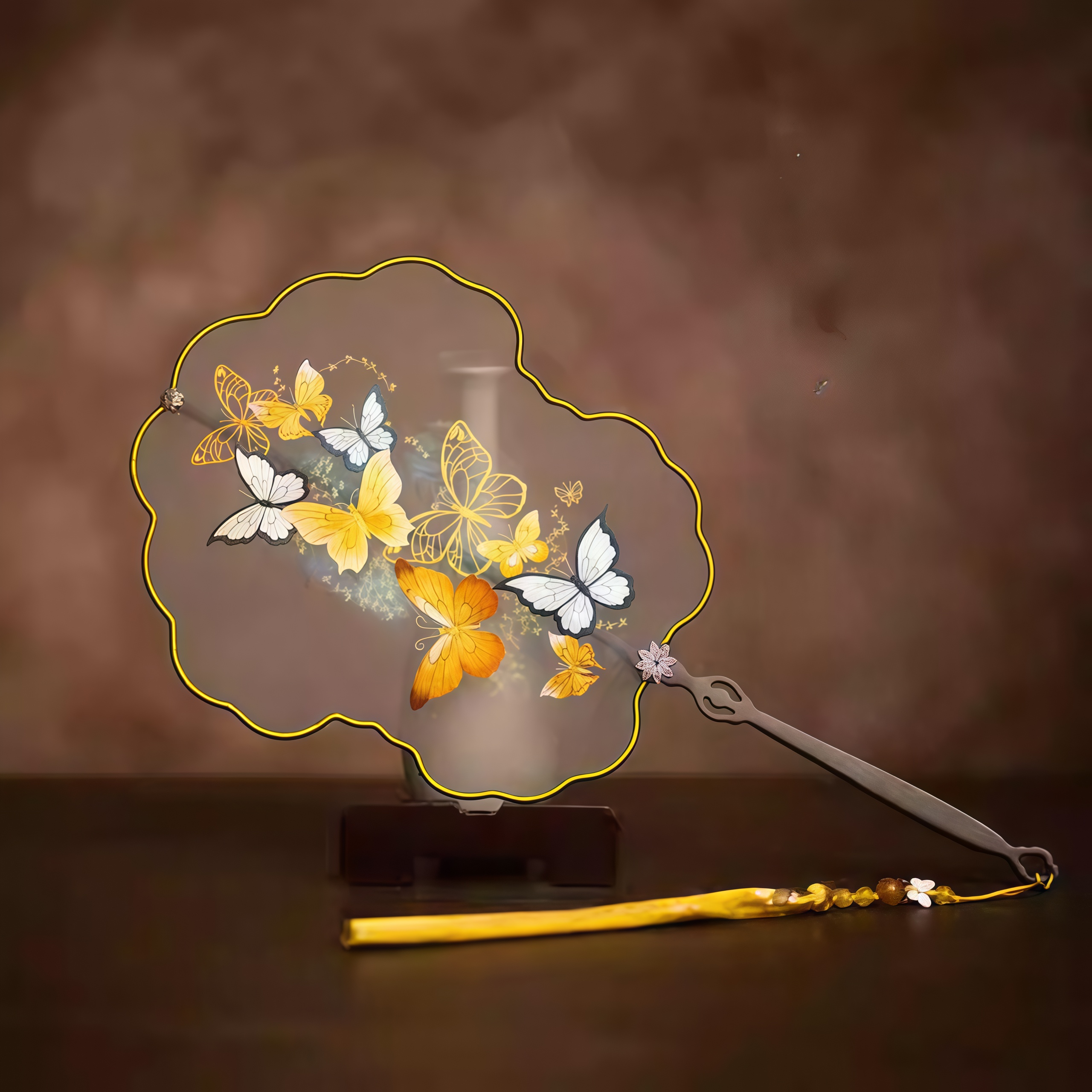 Suzhou Double-sided Embroidery Intangible Cultural Heritage Round Fan