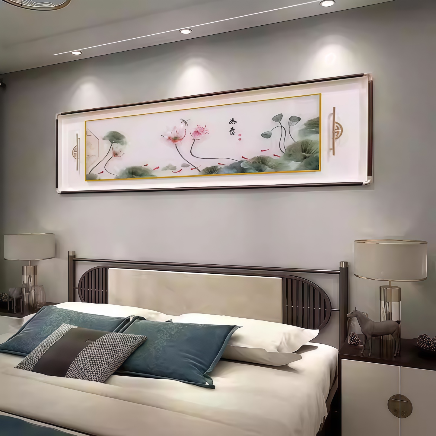 Su Embroidery Finished Lotus Hanging Painting