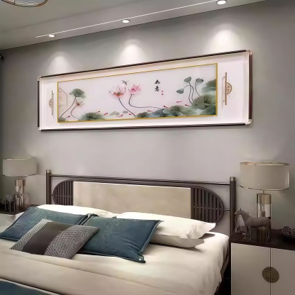 Su Embroidery Finished Lotus Hanging Painting