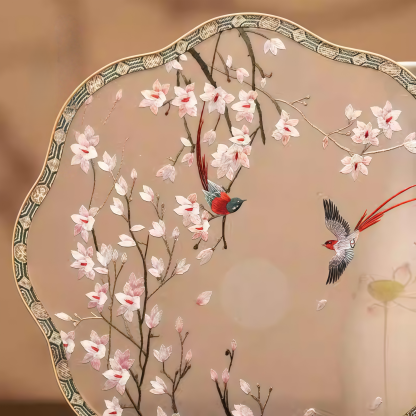Suzhou Embroidery Handmade Double-Sided Fan