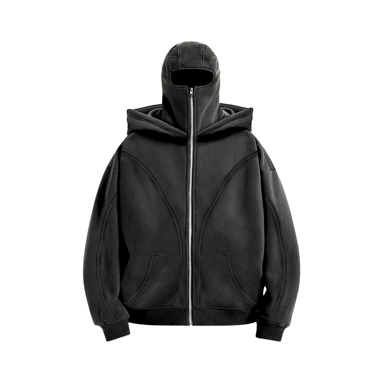 KKWR Gri Full Zip Hoodie