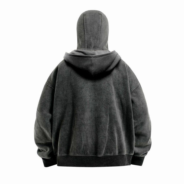KKWR Gri Full Zip Hoodie