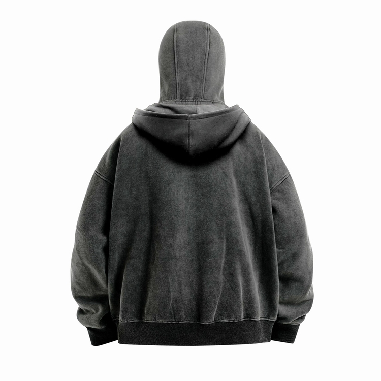 KKWR Gri Full Zip Hoodie