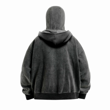 KKWR Gri Full Zip Hoodie