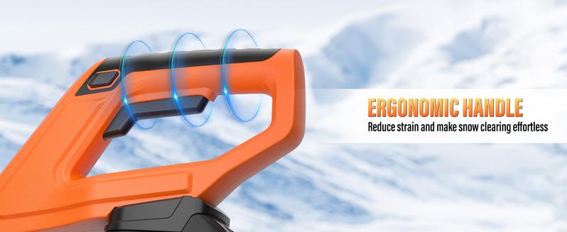 20V Cordless Snow Shovel | 12" Electric Snow Blower with 2x 4.0Ah Batteries & Fast Charger, 16Ft Throw Snow Removal, Adjustable Front Handle & Directional Plate for Easy Snow Removal, Christmas Snow Time Essentials, Snowstorm Essentials