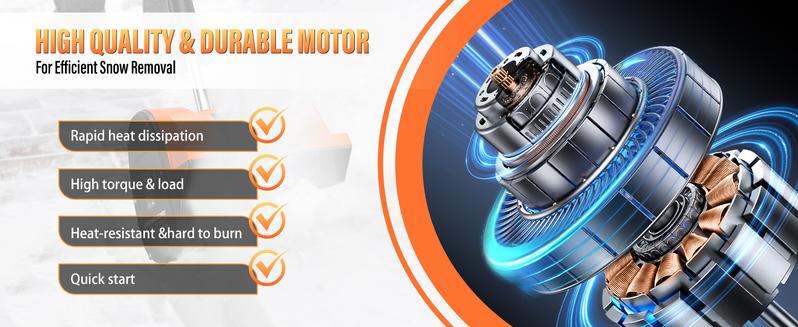 20V Cordless Snow Shovel | 12" Electric Snow Blower with 2x 4.0Ah Batteries & Fast Charger, 16Ft Throw Snow Removal, Adjustable Front Handle & Directional Plate for Easy Snow Removal, Christmas Snow Time Essentials, Snowstorm Essentials