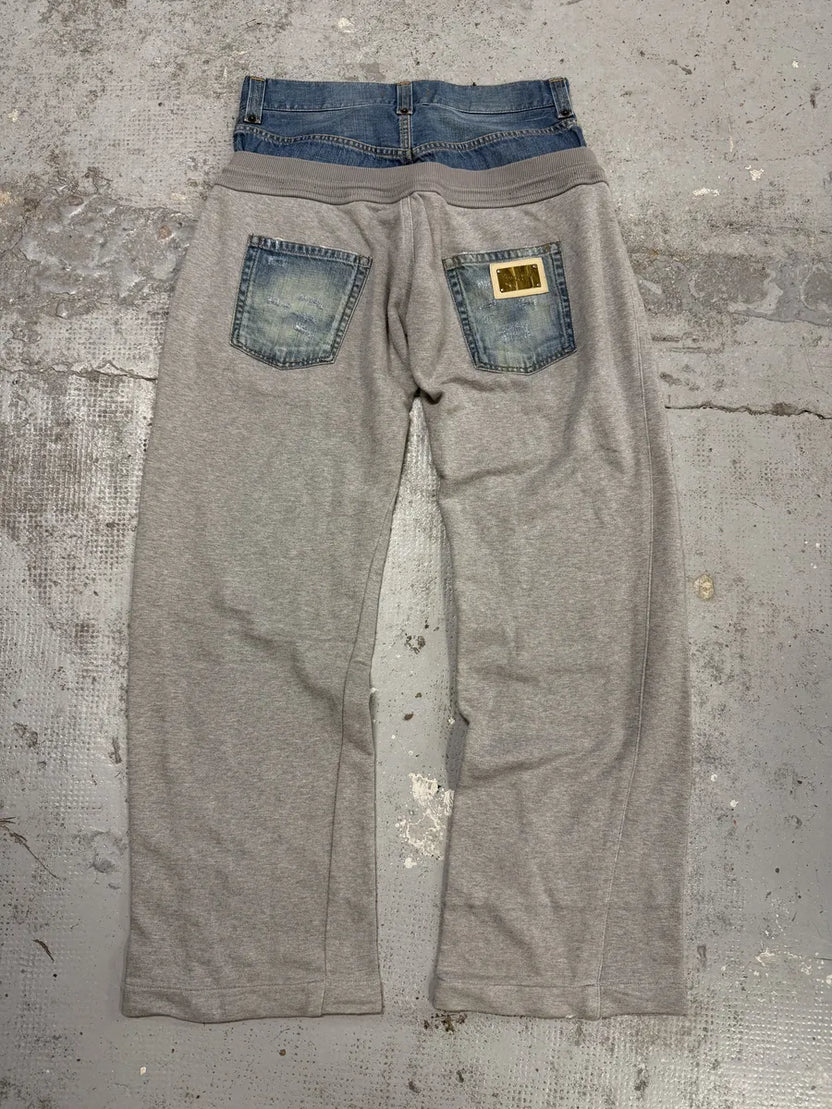HYBRID DENIM GREY JOGGER PANTS