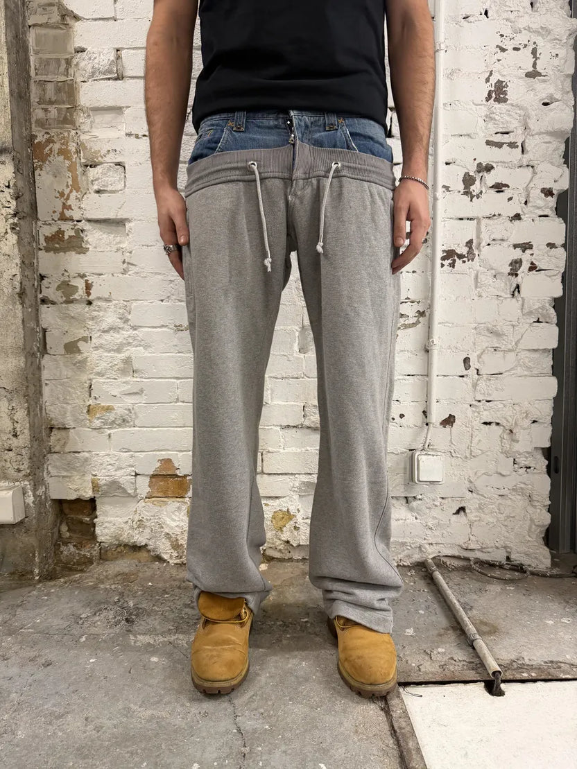 HYBRID DENIM GREY JOGGER PANTS