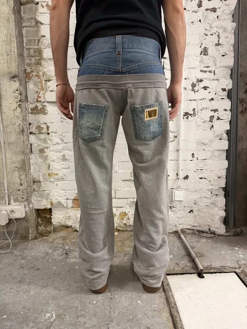 HYBRID DENIM GREY JOGGER PANTS