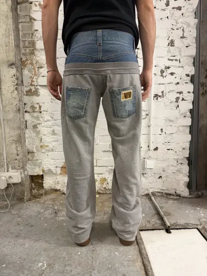HYBRID DENIM GREY JOGGER PANTS