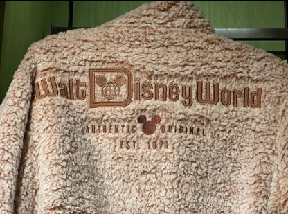 Disney Parks 2025 Walt Disney World Sherpa Zip Up Jacket
