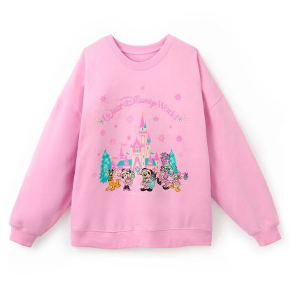 Santa Mickey Mouse and Friends Holiday Pullover Sweatshirt for Women – Walt Disney World