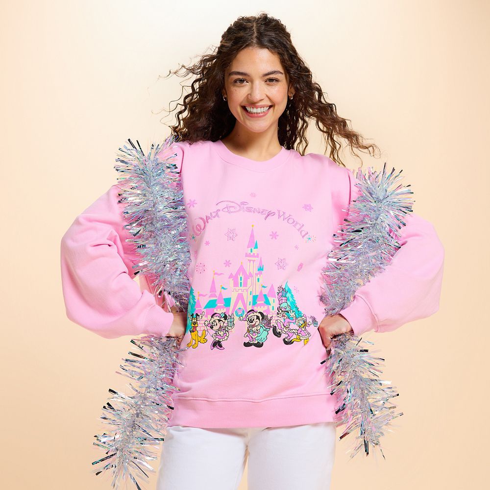 Santa Mickey Mouse and Friends Holiday Pullover Sweatshirt for Women – Walt Disney World