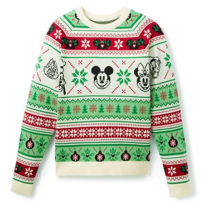 Mickey Mouse and Friends Holiday Sweater for Adults