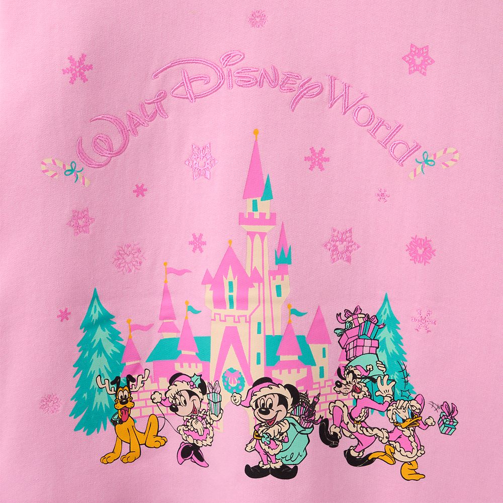 Santa Mickey Mouse and Friends Holiday Pullover Sweatshirt for Women – Walt Disney World