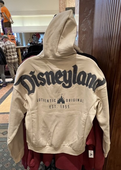 Disneyland Resort Beige Spirit Jersey Sweater Zip Up Hoodie XS S M L XL 2XL 3XL