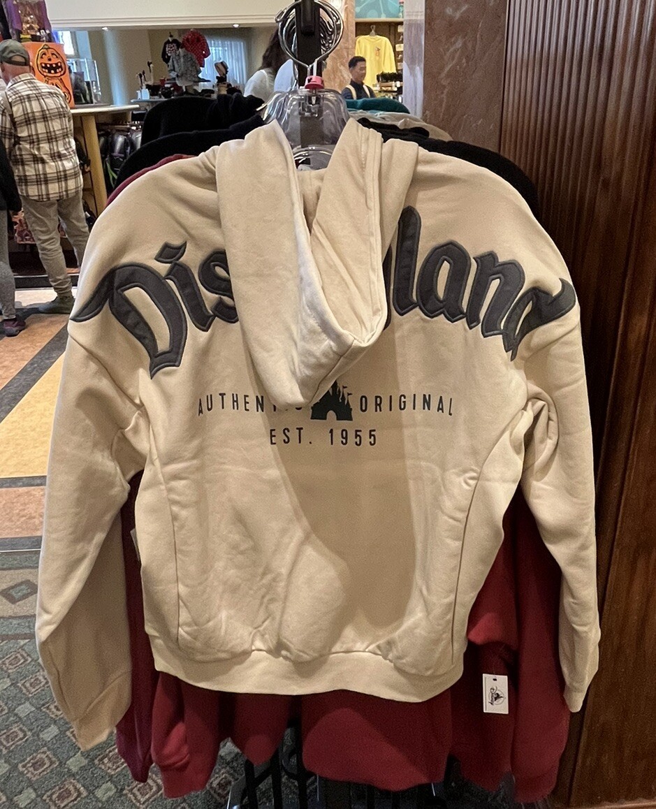 Disneyland Resort Beige Spirit Jersey Sweater Zip Up Hoodie XS S M L XL 2XL 3XL