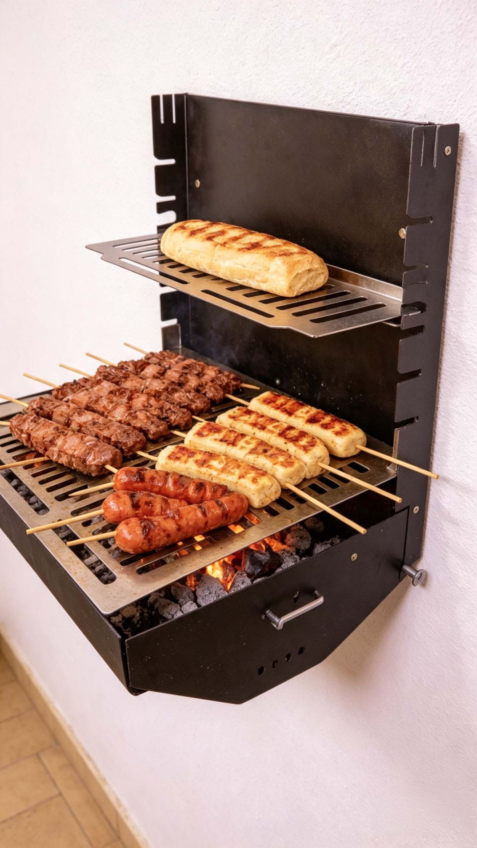 Wall Mounted Grill – Compact Foldable BBQ System