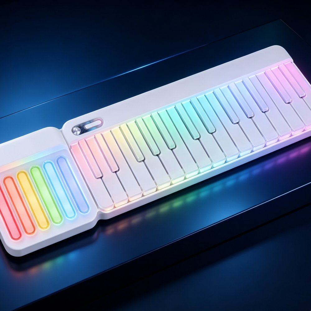 Smart Portable Keyboard Piano with LED Learning Keys & Creative Chord Pad