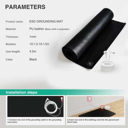 Sleep Grounding Mat – Black PU Leather