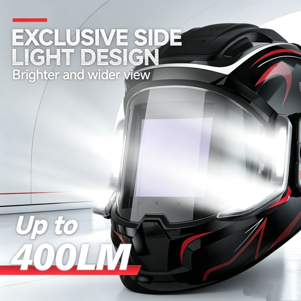 Advanced Auto-Darkening Welding Helmet with True Color Clarity & Motion LED Control