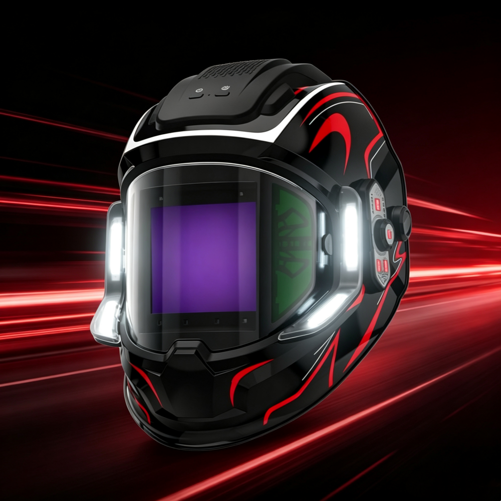 Advanced Auto-Darkening Welding Helmet with True Color Clarity & Motion LED Control