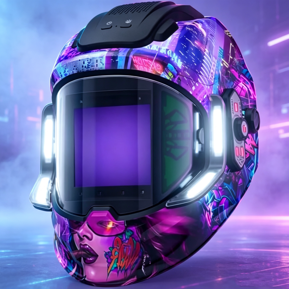 Advanced Auto-Darkening Welding Helmet with True Color Clarity & Motion LED Control
