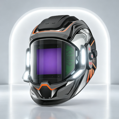 Advanced Auto-Darkening Welding Helmet with True Color Clarity & Motion LED Control