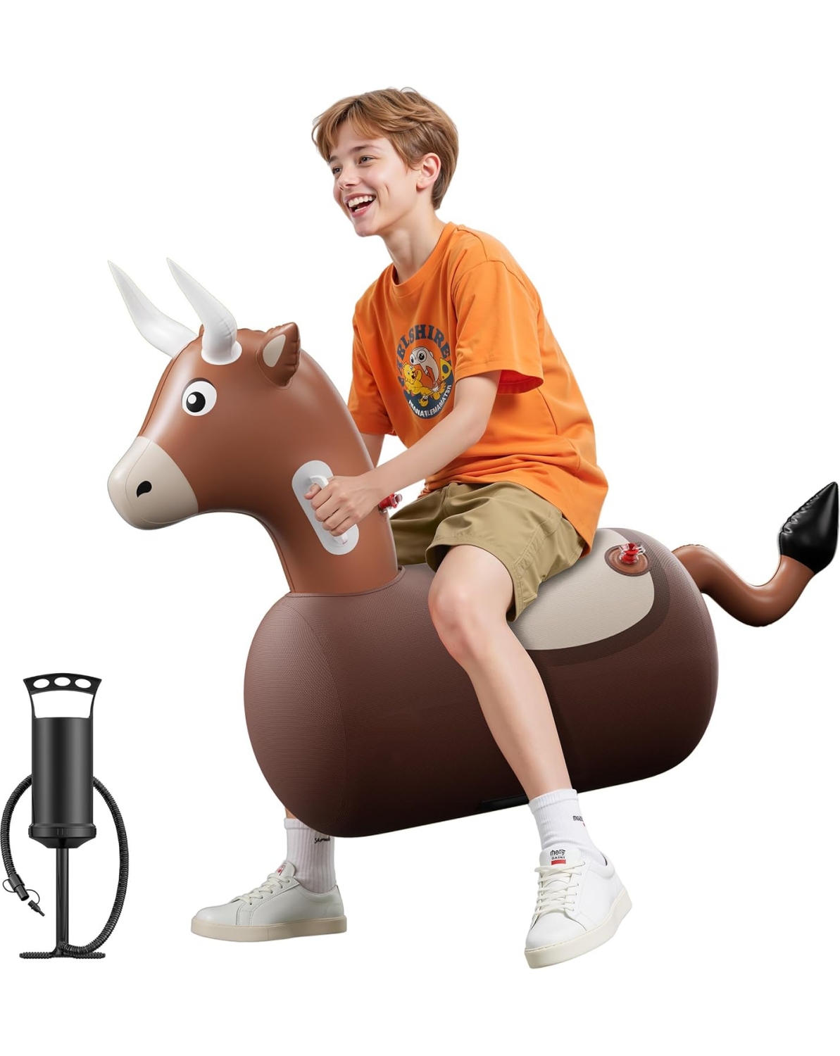 Inflatable Reindeer Hopper – 250 lbs Capacity Ride-On Bouncer for Kids & Adults