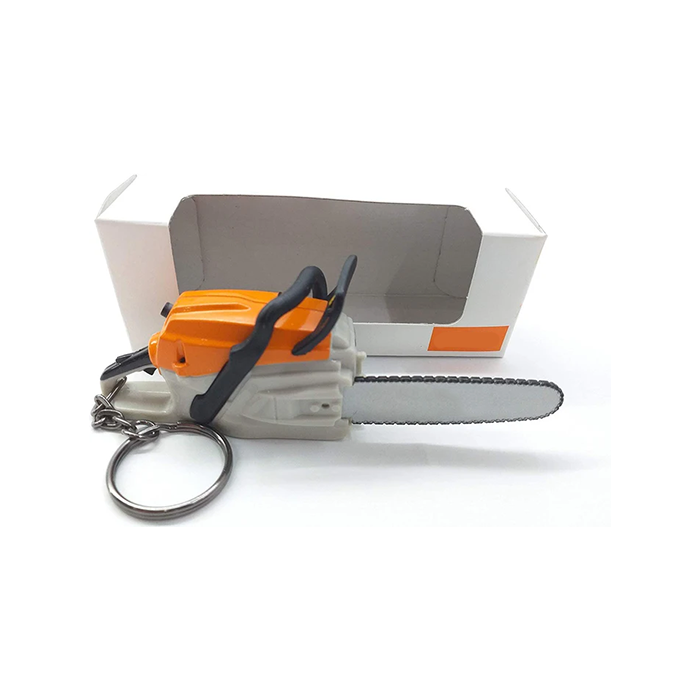 Chainsaw keychain with realistic battery-powered sound effects