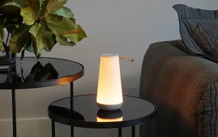 Portable Mini Sound Lantern – 360° Bluetooth Speaker with Warm Dim LED