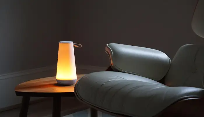 Portable Mini Sound Lantern – 360° Bluetooth Speaker with Warm Dim LED