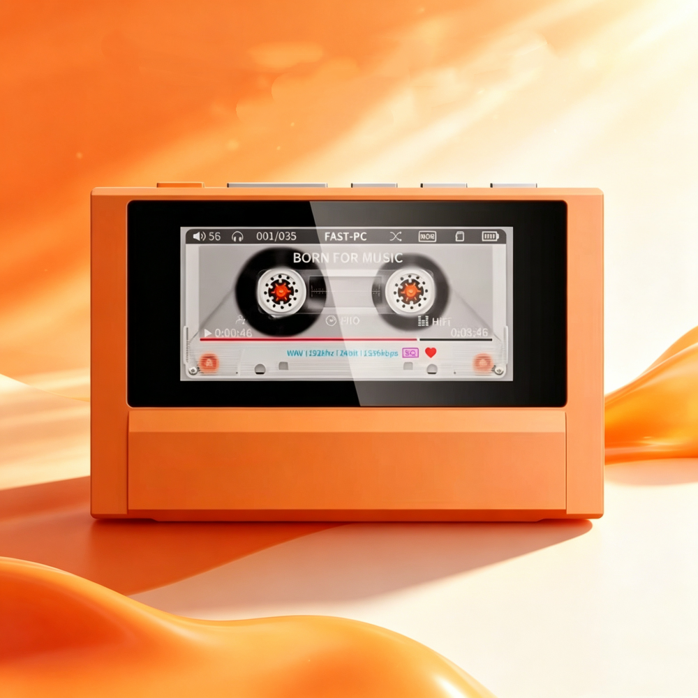 Portable High-Resolution Music Player with Premium Sound & Retro Design