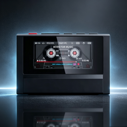 Portable High-Resolution Music Player with Premium Sound & Retro Design