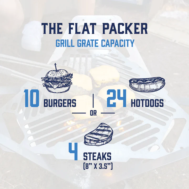 Porta-Grill FlatFire System | Collapsible Stainless Steel Grill & Fire Pit