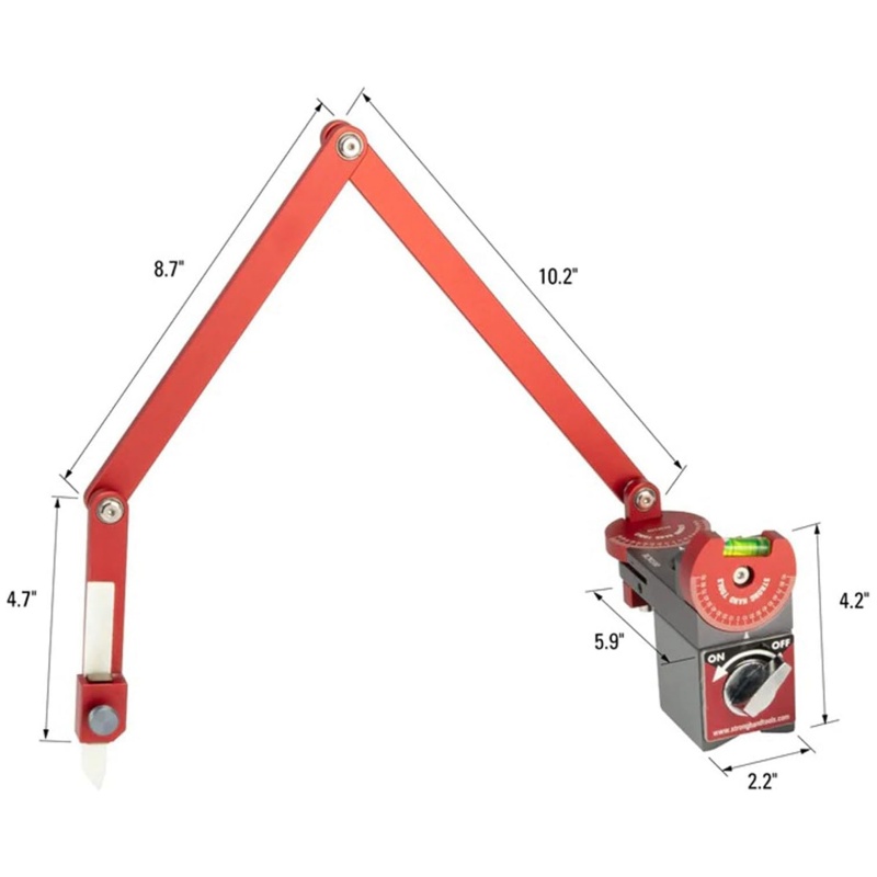 Pipe Center Finder & Marker – Adjustable Dial Bubble Protractor for 1.5" to 12" Pipes 